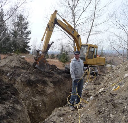 Vertical geothermal loop installation